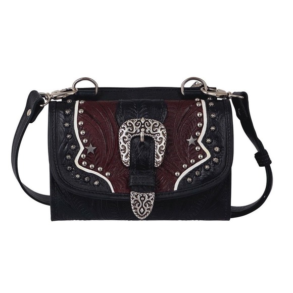 American West Handbags - *NEW* AMERICAN WEST WOMEN'S TEXAS‎ TWO-STEP MINI CROSSBODY BAG LEATHER PURSE